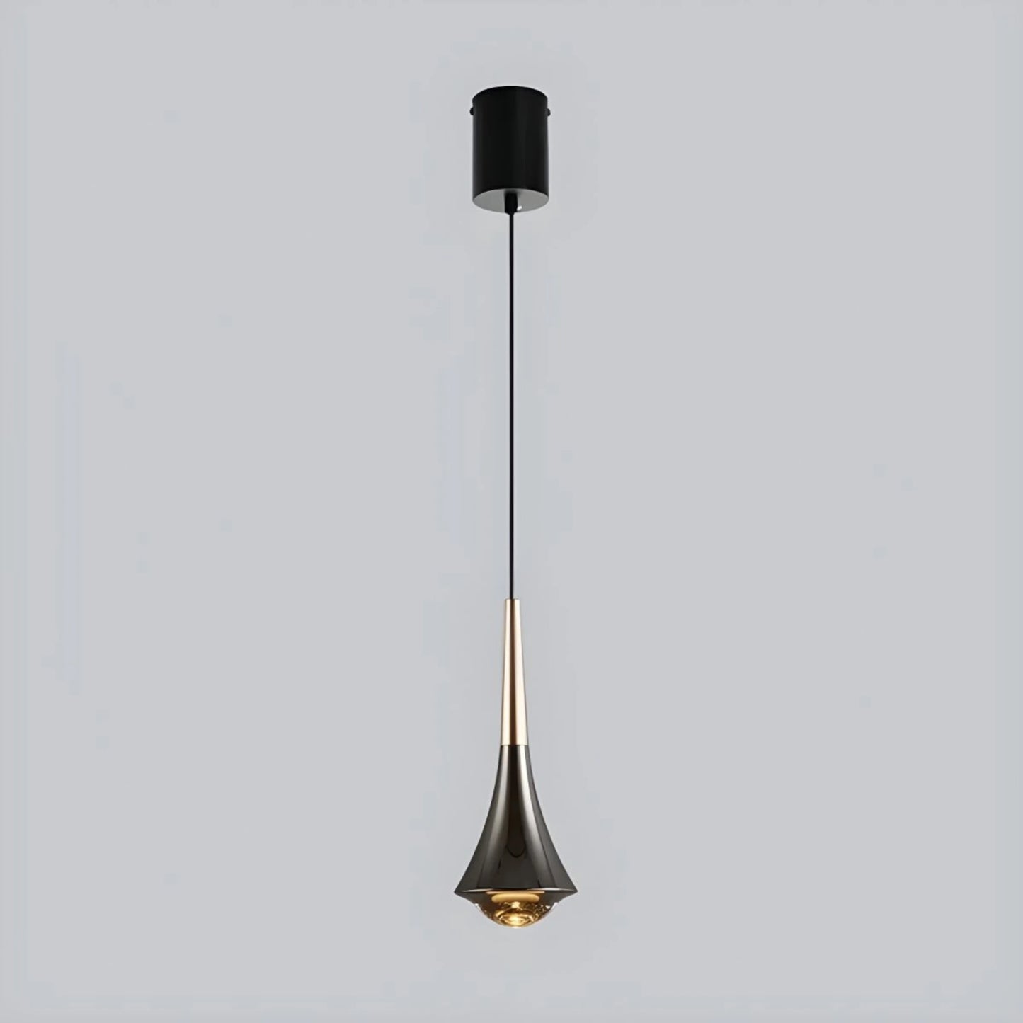 Suspension en Aluminium et Acrylique avec Finition Nickel Brossé