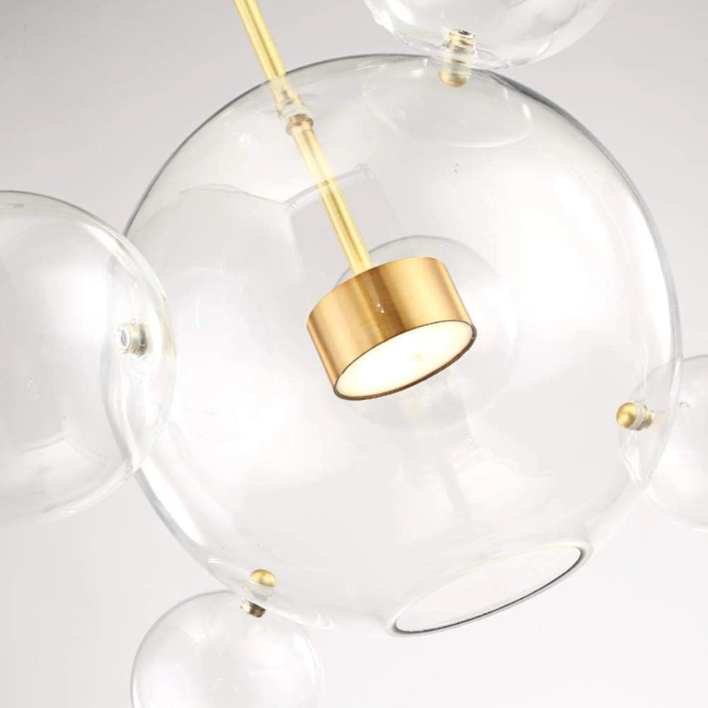 Suspension Boule en Verre Poli avec Style Moderne et Lumière Brillante