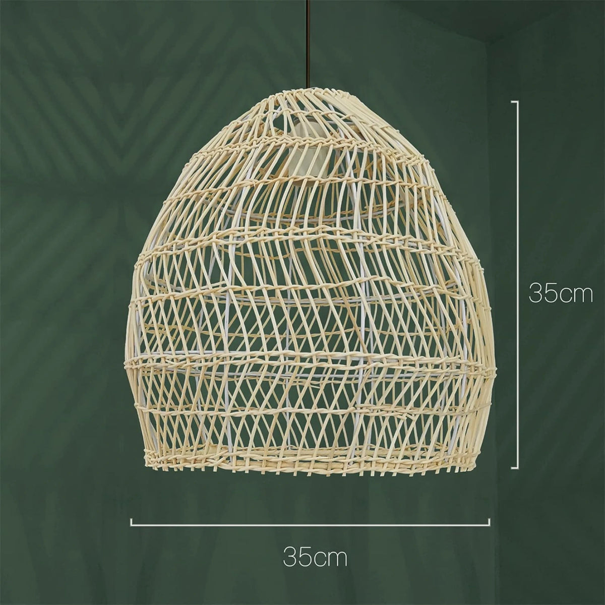 Suspension Tissée Bambou et Bois Naturel de Style Japonais et Vintage