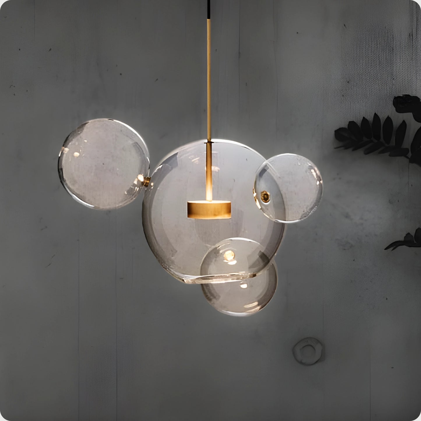 Suspension Boule en Verre Poli avec Style Moderne et Lumière Brillante