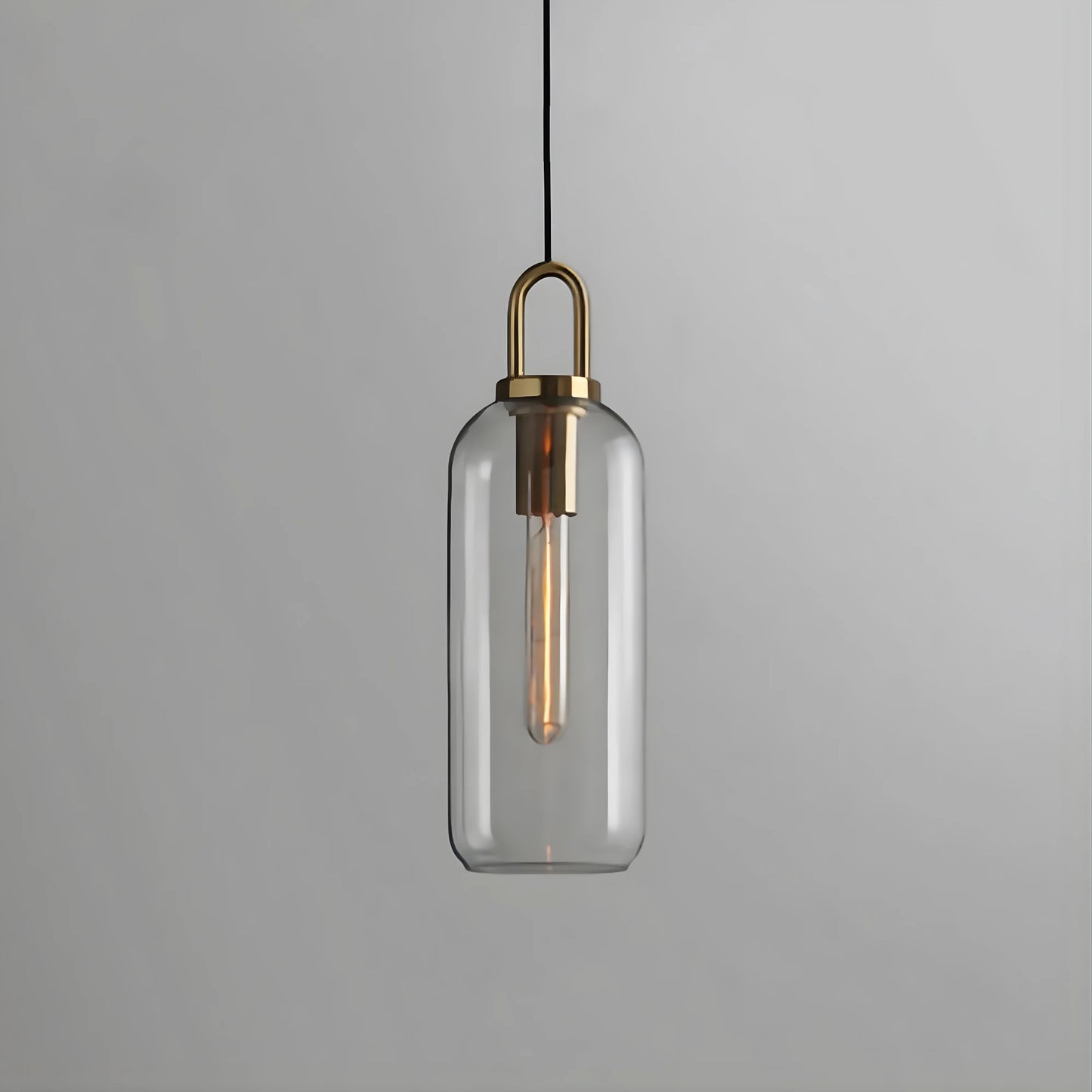Suspension moderne en verre et métal avec design nordique raffiné